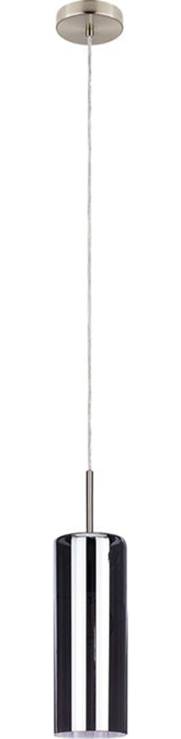 Lampadario-Industrial-Selvino-1-Luce-Acciaio-Grigio-Opaco-Diffusore-Nero