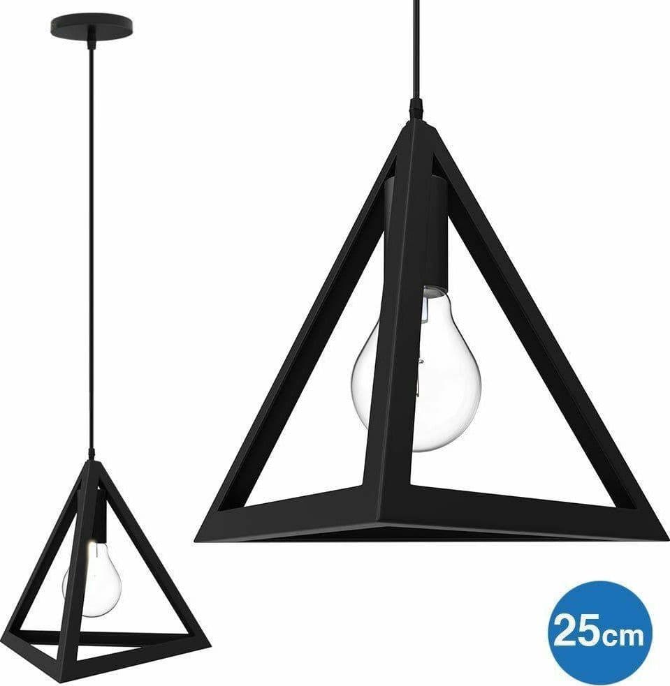 Lampadario Lampada Sospensione Piramide 25cm Design Moderno Paralume Nero Casa, arredamento e bricolage > Illuminazione da interno > Lampadari Trade Shop italia - Napoli, Commerciovirtuoso.it