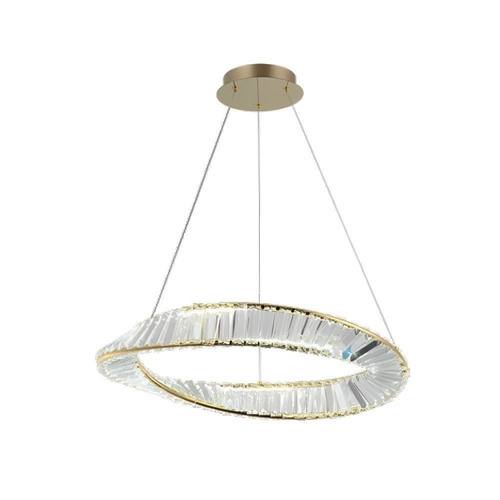 LAMPADARIO LED 45W SOSPESO DA SOFFITTO CURVE CON CRISTALLI LUCE FREDDA 8000K B76 in Lampadari Trade Shop italia - Napoli, commercioVirtuoso.it