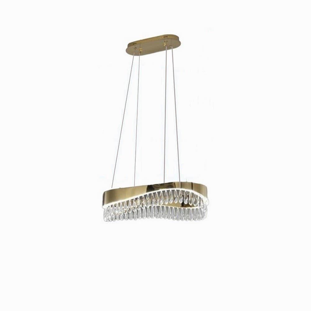 LAMPADARIO LED A SOSPENSIONE ORO 35 W CON CRISTALLI CONTEMPORANEO LUCE 6500K B78 in Lampade a sospensione Trade Shop italia - Napoli, commercioVirtuoso.it