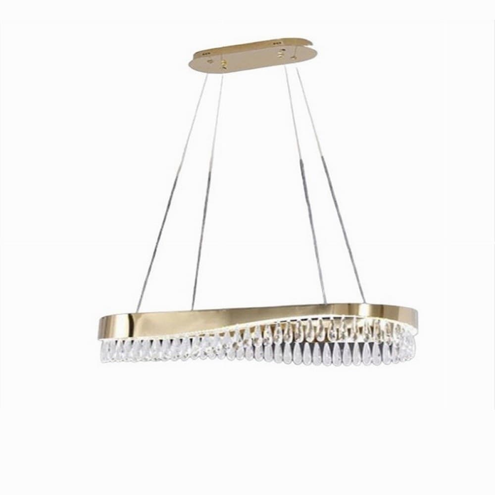 LAMPADARIO LED A SOSPENSIONE ORO 45W CON CRISTALLI CONTEMPORANEO LUCE FREDDA B77 in Lampade a sospensione Trade Shop italia - Napoli, commercioVirtuoso.it