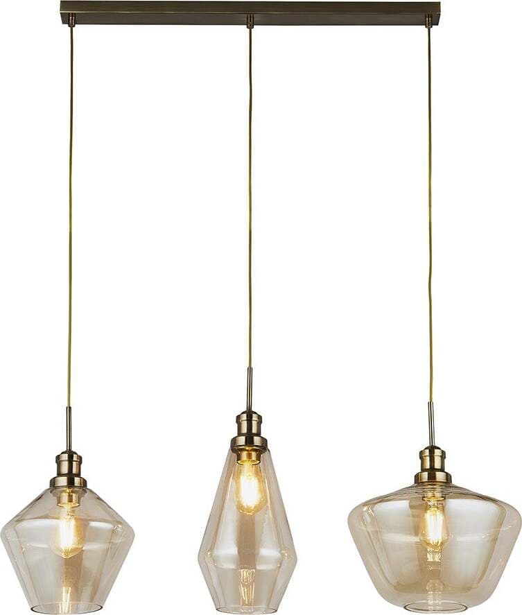 Lampadario-Lineare-Contemporaneo-Mia-Acciaio-Ottone-Vetro-Ambra-3-Luci-E27