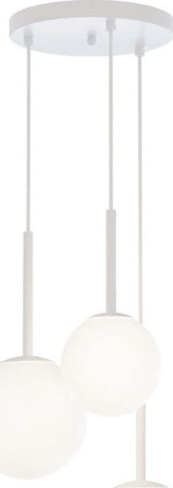 Lampadario-Minimal-Basic-Form-In-Metallo-Bianco-3-Luci-E-Diffusori-Bianchi