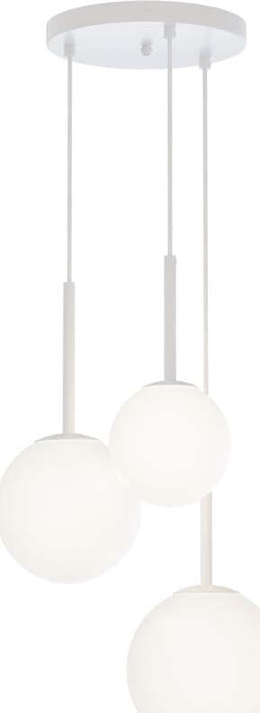 Lampadario-Minimal-Basic-Form-In-Metallo-Bianco-3-Luci-E-Diffusori-Bianchi