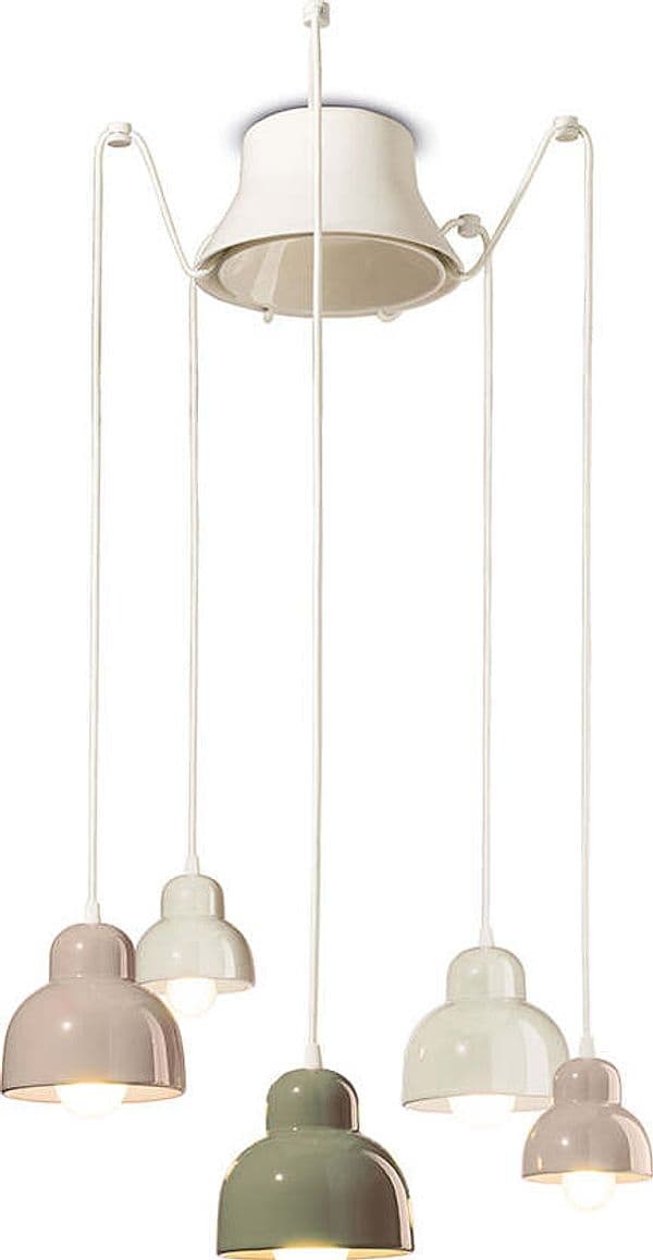 Lampadario-Mix-Vintage-Decò-Berimbau-Ceramica-3-Luci-E27