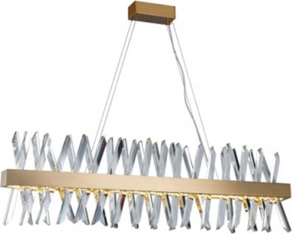 Lampadario-Moderno-Akasha-Metallo-Ottone-Antiquato-Cristallo-K9-Led-40W
