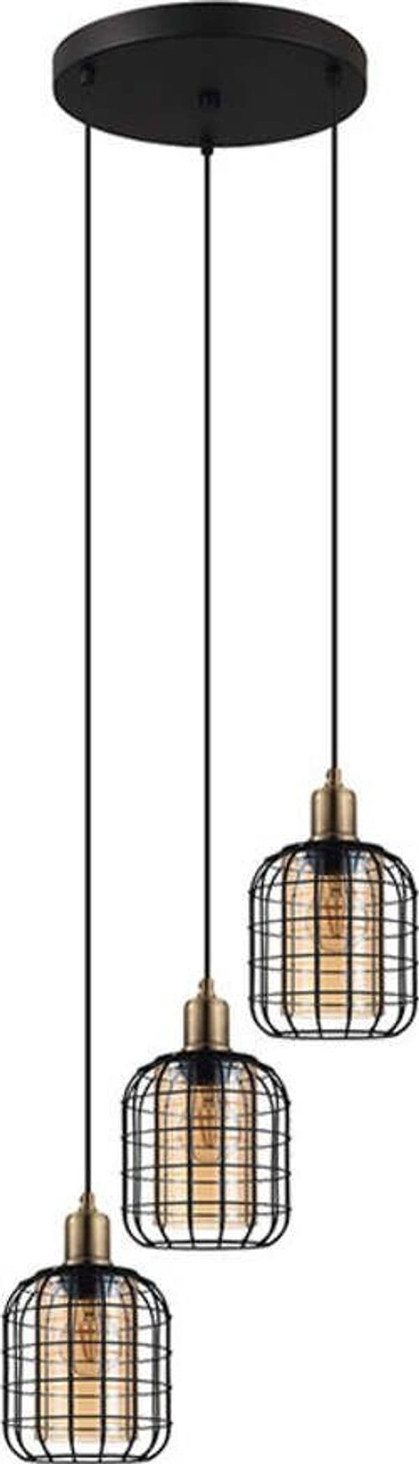 Lampadario-Moderno-Chisle-3-Luci-Acciaio-Nero