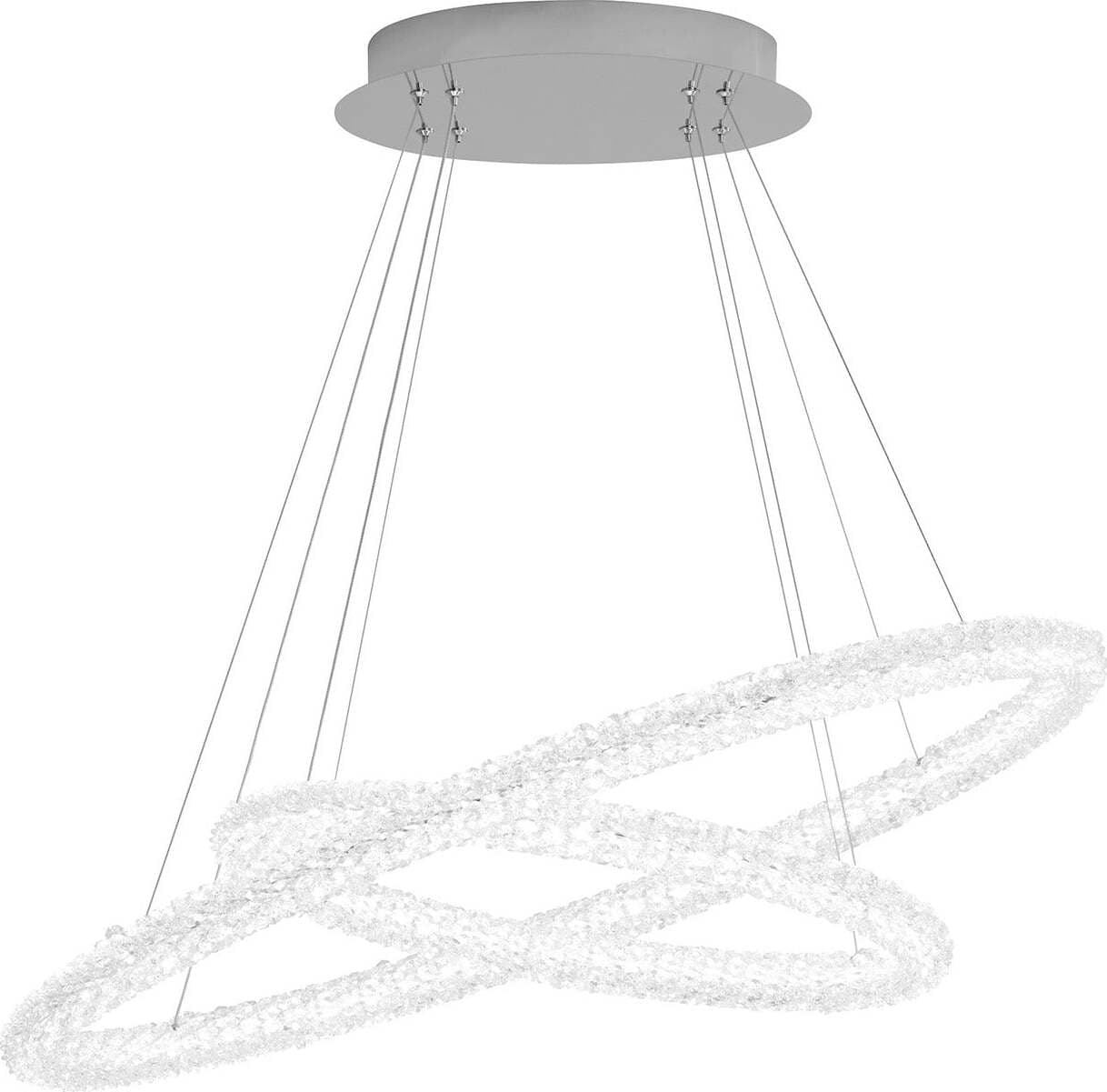 Lampadario-Moderno-Circle-Acciaio-Cromo-Vetro-Trasparente-Led-60W-4000K