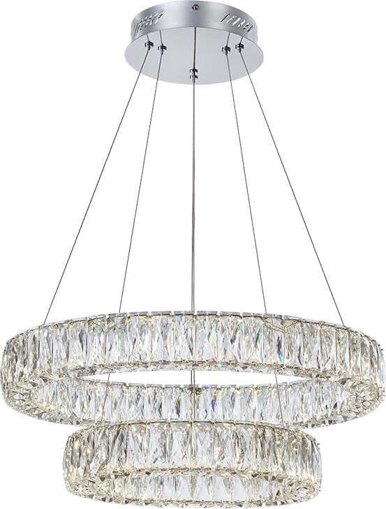 Lampadario-Moderno-Crustal-Ring-2-Anelloi-Metallo-Cromo-E-Cristalli-Led-57,6W