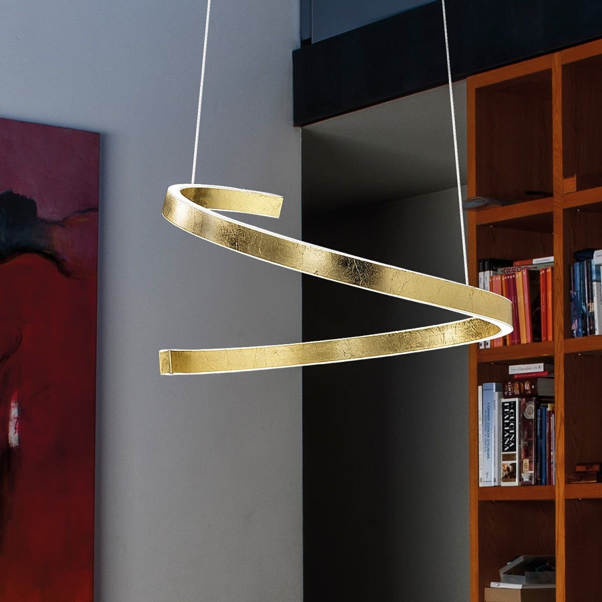Lampadario-moderno-Fratelli-Braga-SPIRA-2130-S60-LED-alluminio-sospensione