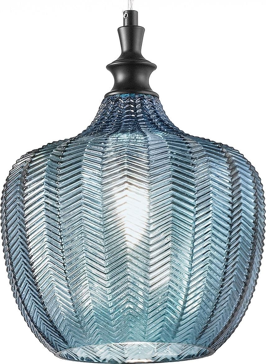 Lampadario-moderno-Gea-Luce-CLEOFE-S10-E27-LED-vetro-cobalto-lampada-sospensione