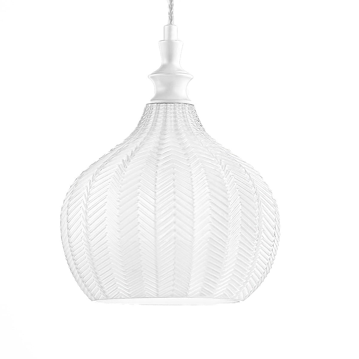 Lampadario-moderno-Gea-Luce-CLEOFE-S11-E27-LED-vetro-bianco-lampada-sospensione
