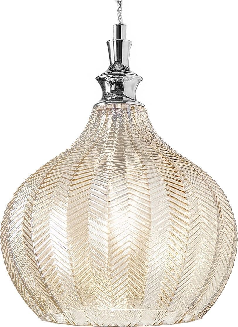 Lampadario-moderno-Gea-Luce-CLEOFE-S11-E27-LED-vetro-ocra-lampada-sospensione
