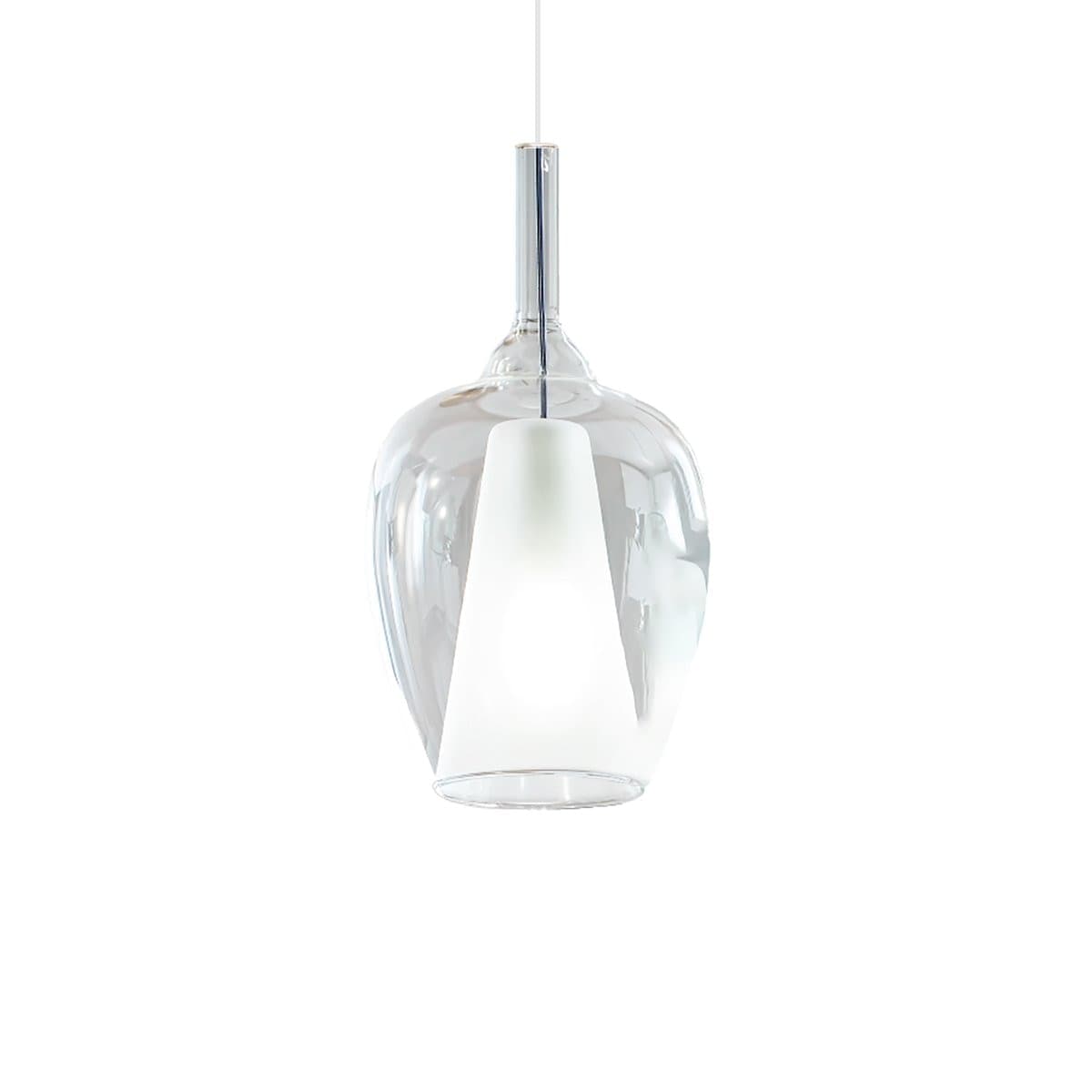 Lampadario-moderno-Gea-Luce-OFELIA-MINI-S10-G9-LED-metallo-vetro-sospensione