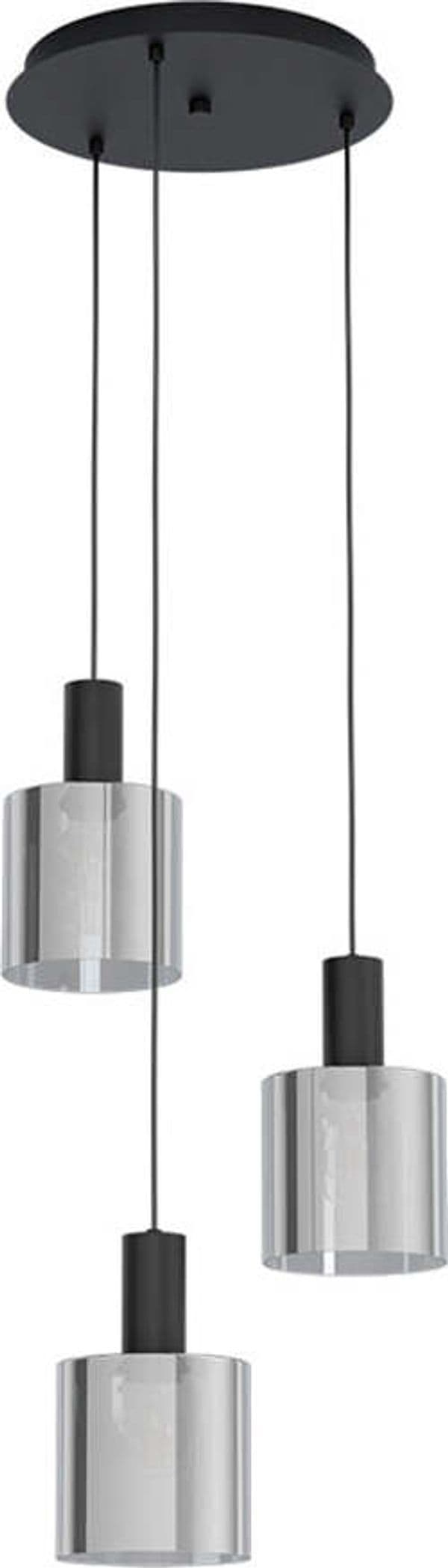 Lampadario-Moderno-Gorosiba-3-Luci-Pendenti-Acciaio-Nero