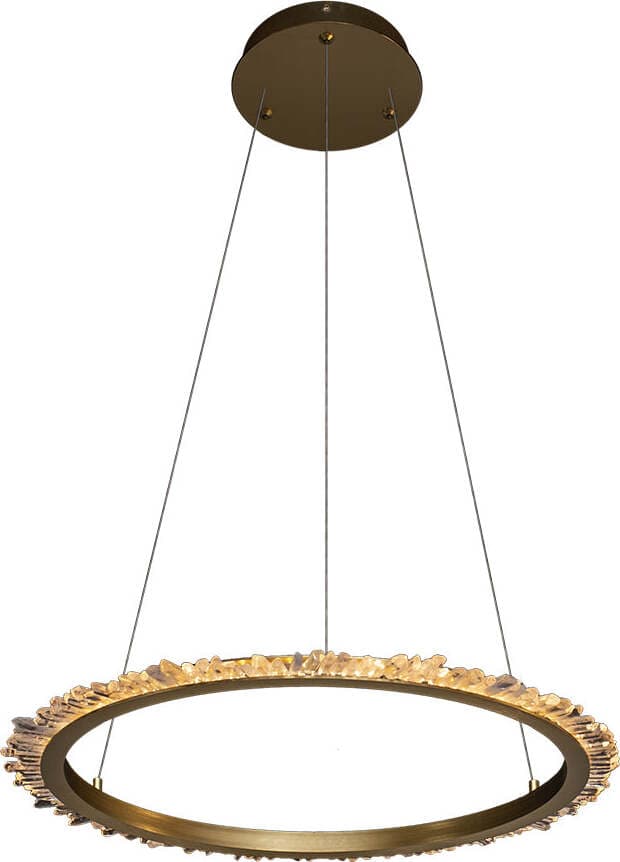 Lampadario-Moderno-Halo-Metallo-Cristalli-Quarzo-Oro-Satinato-Led-34W
