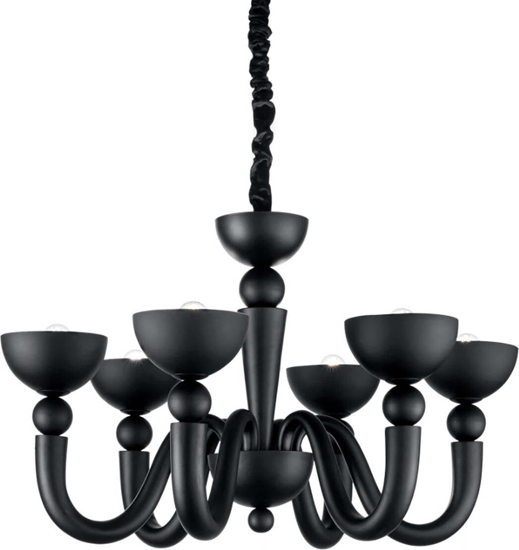 Lampadario-moderno-Ideal-Lux-BON-BON-SP6-140339-093994-E14-LED-metallo-vetro-sospensione
