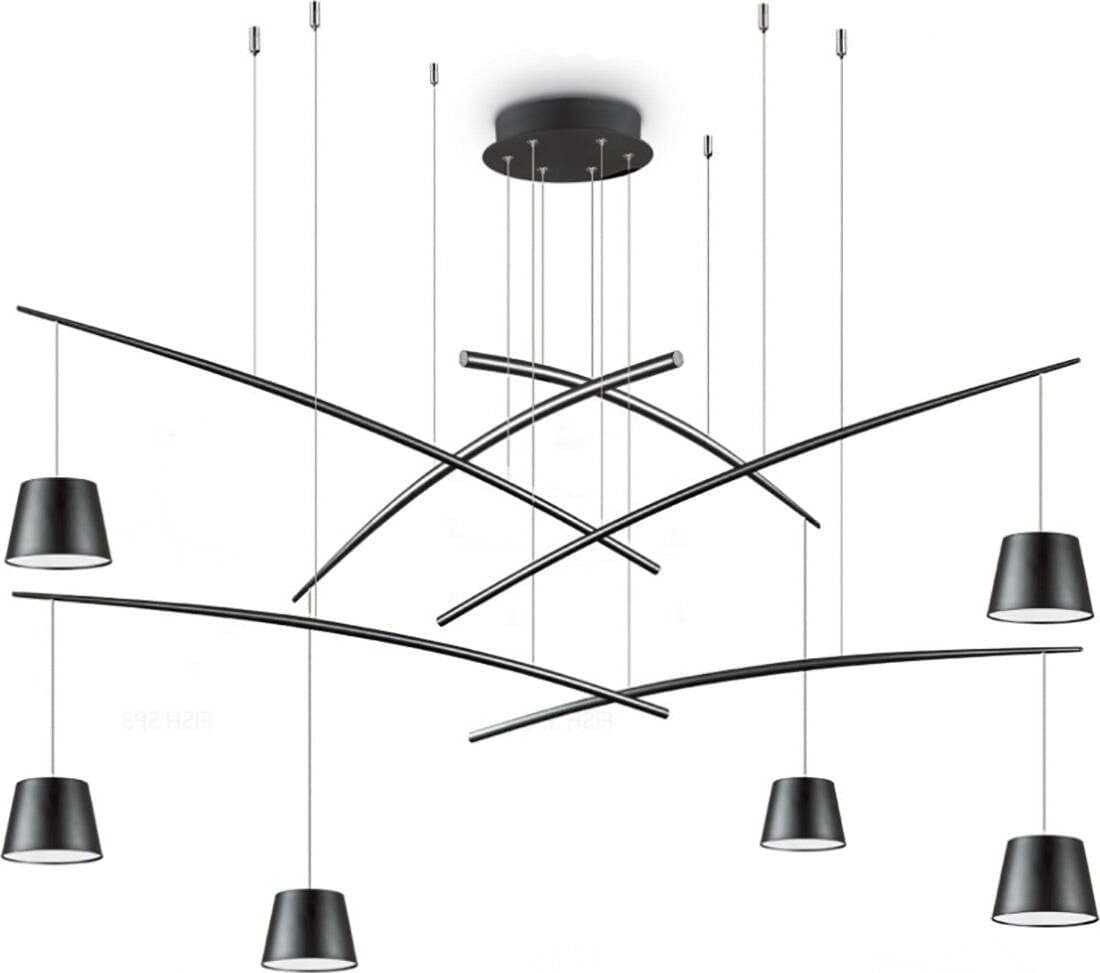 Lampadario-moderno-Ideal-Lux-FISH-SP6-196992-LED-metallo-sospensione
