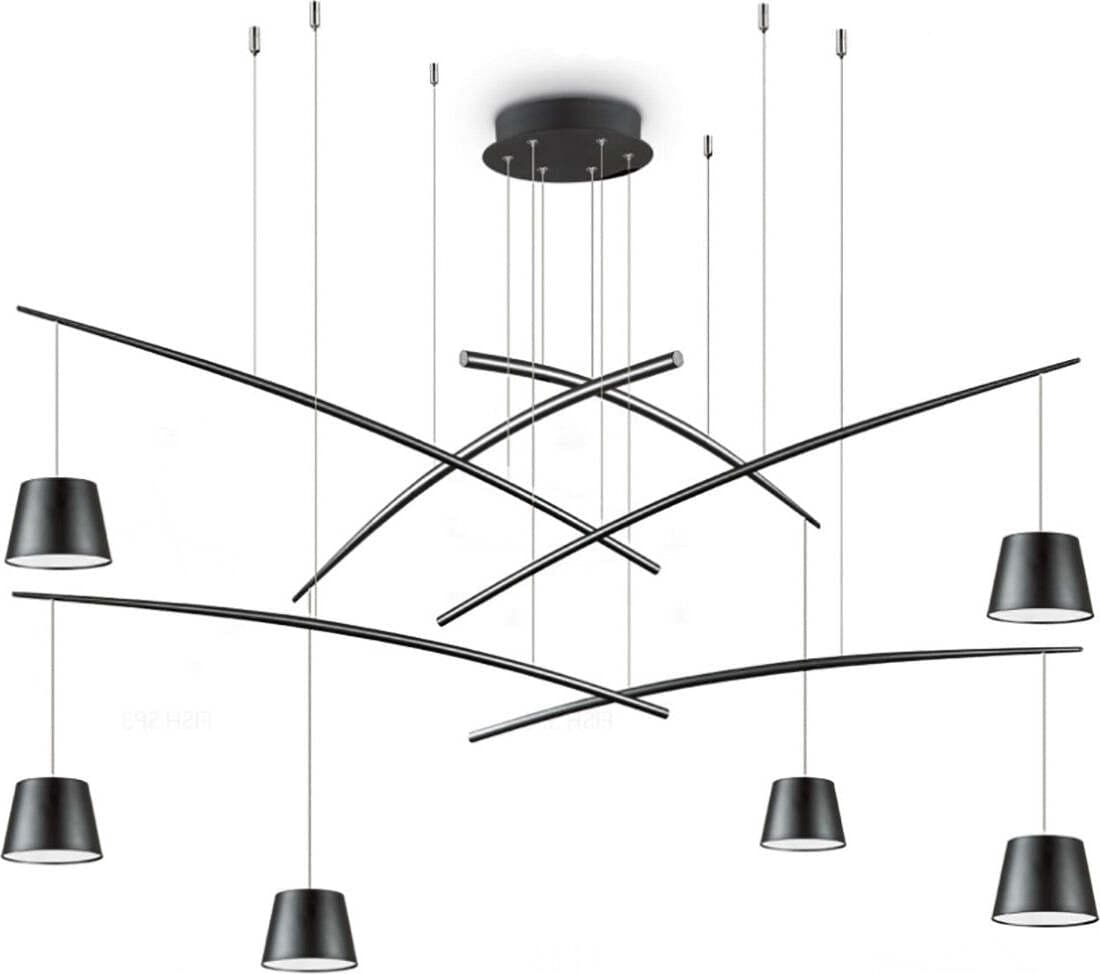 Lampadario-moderno-Ideal-Lux-FISH-SP6-196992-LED-metallo-sospensione