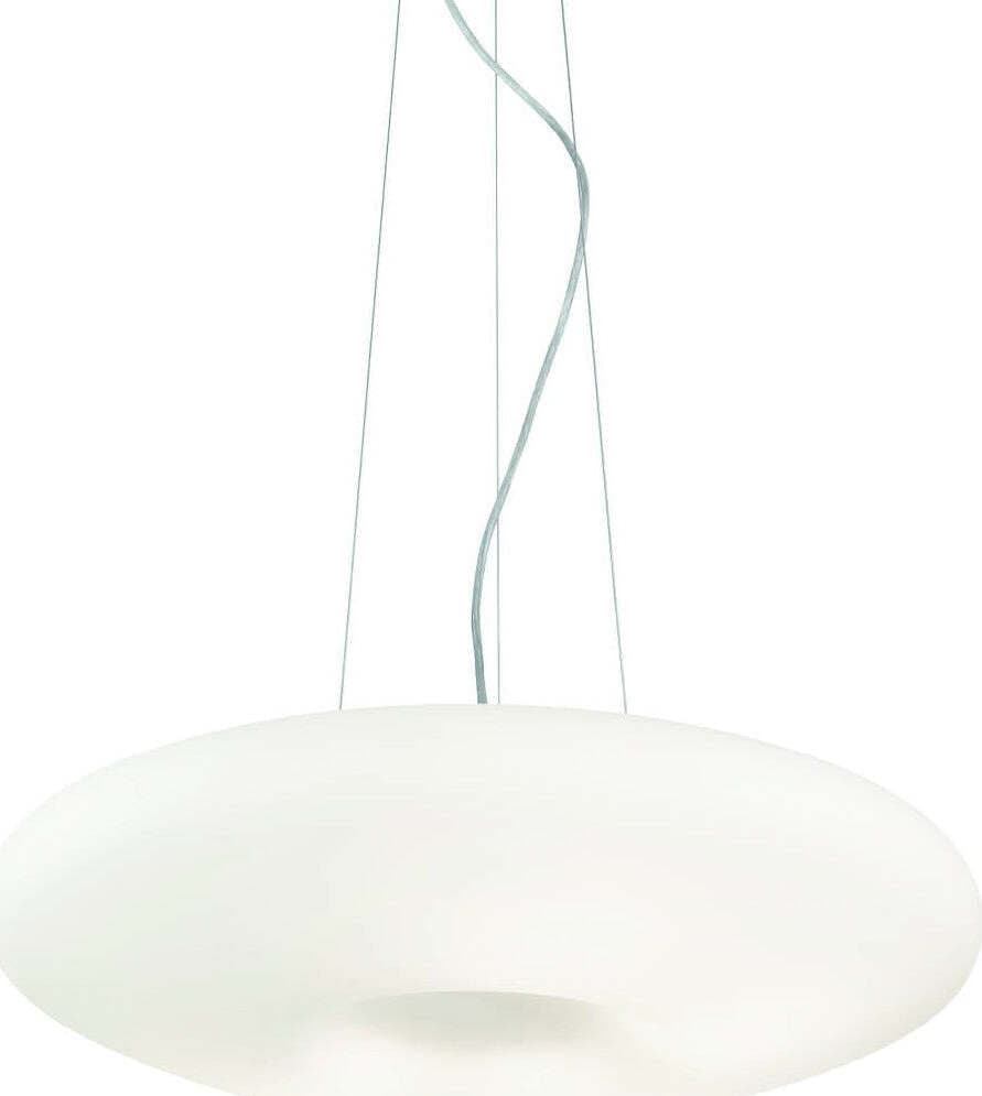 Lampadario-moderno-Ideal-Lux-GLORY-SP3-D50-019734-E27-LED-vetro-metallo-sospensione