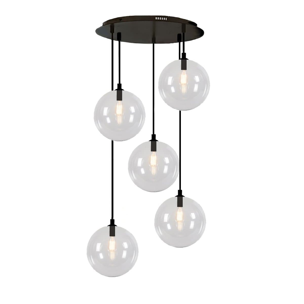 Lampadario-moderno-Illuminando-PALLINA-SP-TO-5-NR-G9-LED-metallo-vetro-sfera-sospensione