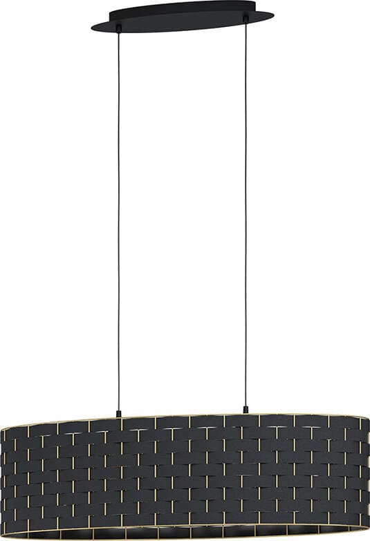 Lampadario-Moderno-Marasales-2-Luci-Acciaio-Nero
