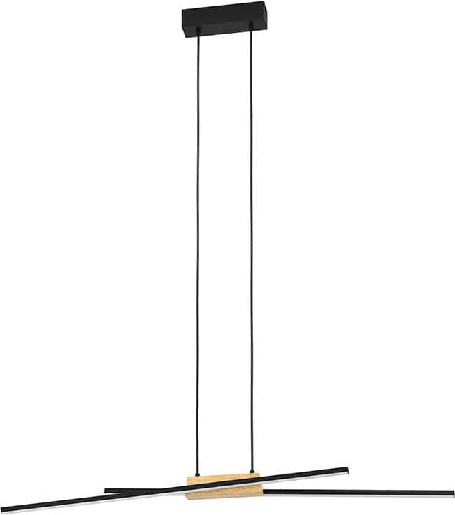 Lampadario-Moderno-Panagria-Led-Alluminio-Rivestito-In-Legno-Nero-E-Marrone