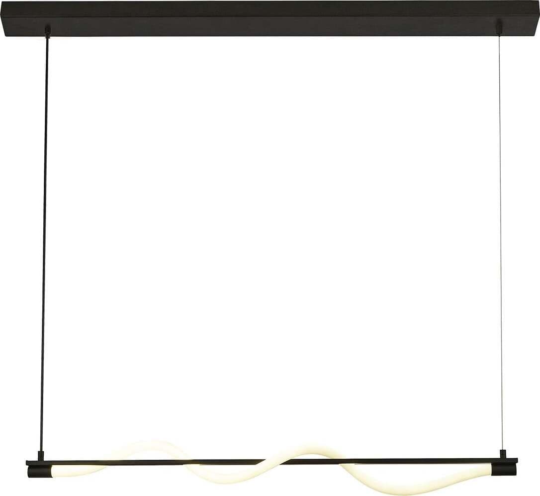 Lampadario-Moderno-Serpente-Acciaio-Bianco-Policarbonato-Nero-Led-15W-2700K