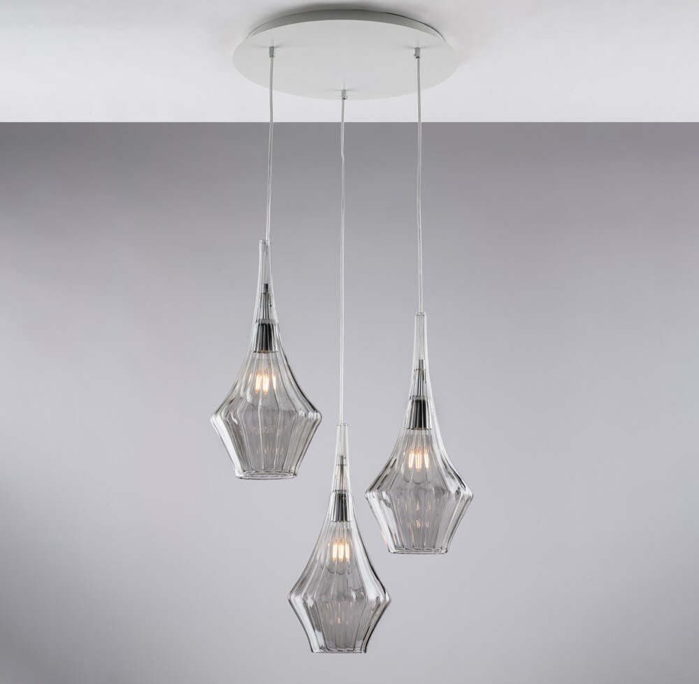 Lampadario-Moderno-Zeus-Grigio-Fumè-3-Luci-E27