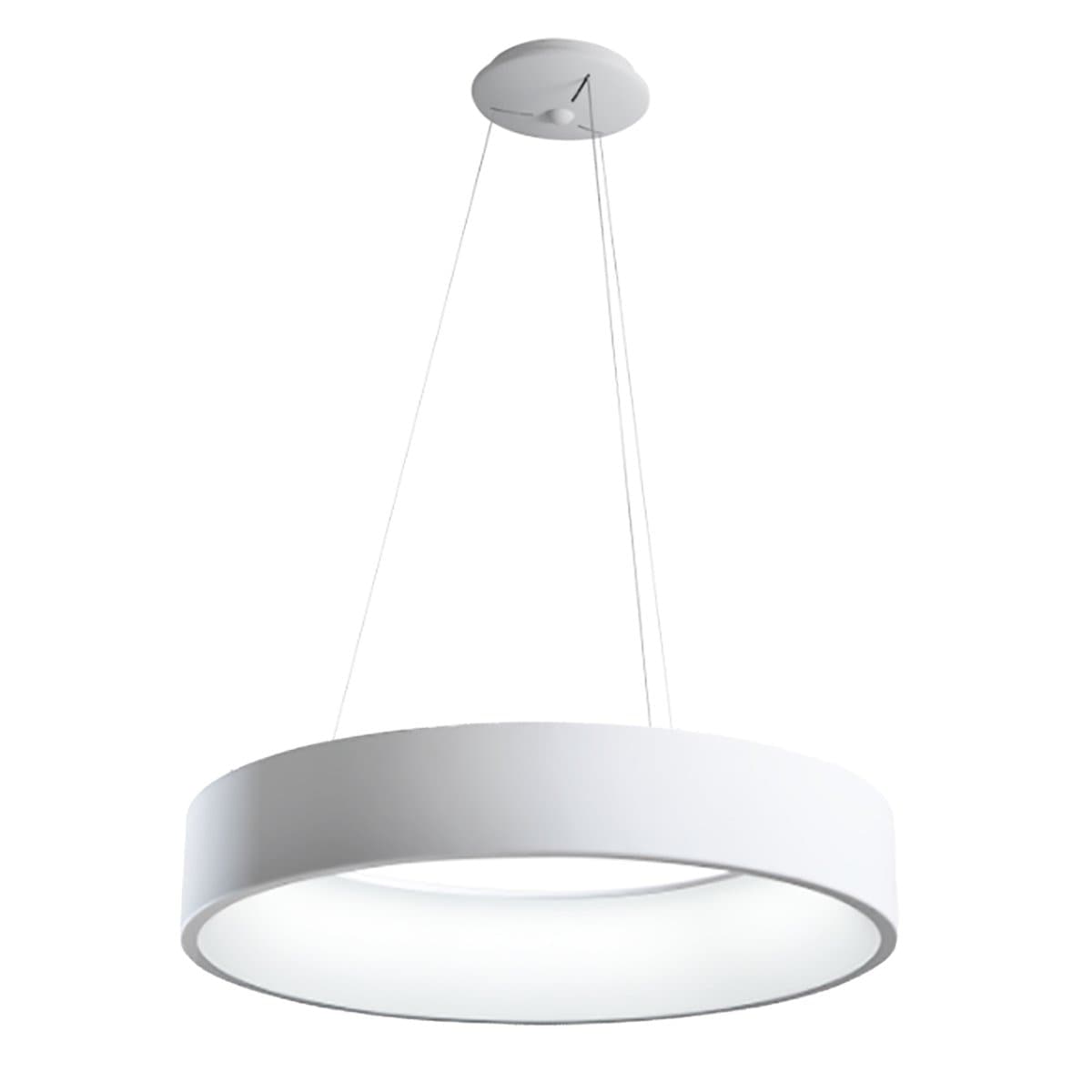 Lampadario-Promoingross-AURORA-S80-WH-BIANCO-OPACO-CCT-6286Lm-modulo-led-dimmerabile-sospensione-moderna