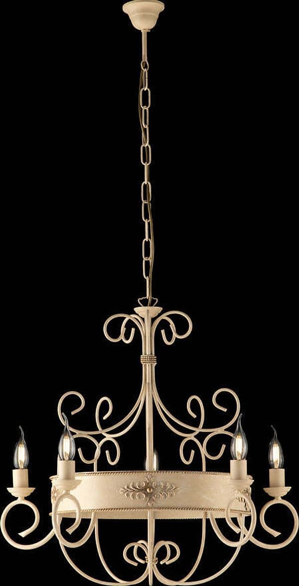Lampadario-Rustico-Baltimora-Avorio-Oro-5-Luci-E14