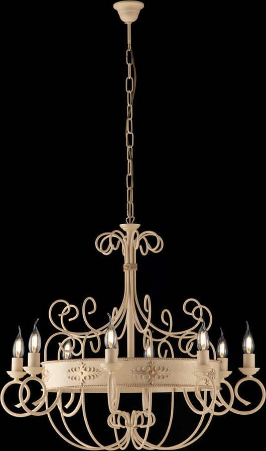 Lampadario-Rustico-Baltimora-Avorio-Oro-8-Luci-E14