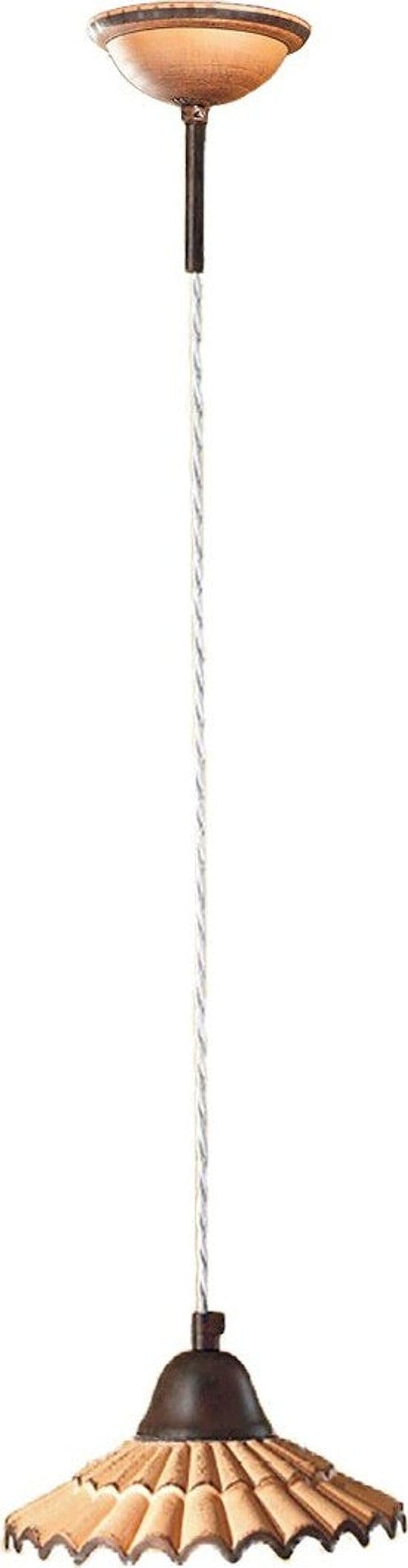 Lampadario-rustico-Due-P-illuminazione-VANIA-SP-E27-LED-ceramica-sospensione