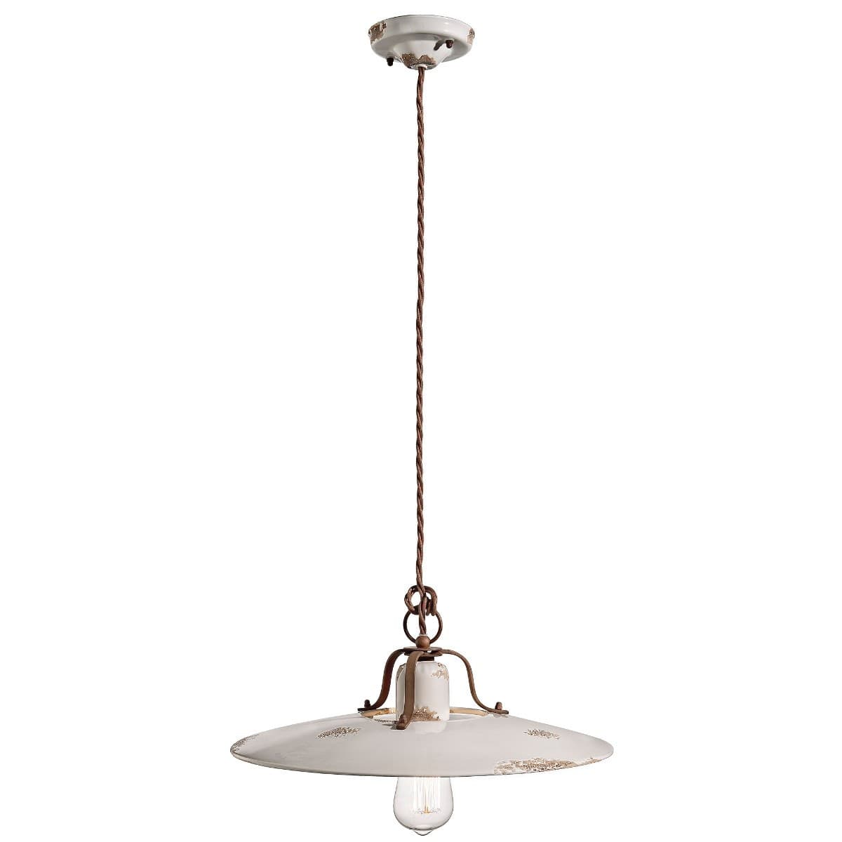 Lampadario-rustico-Ferroluce-Retrò-COUNTRY-C1443-E27-LED-ceramica-sospensione