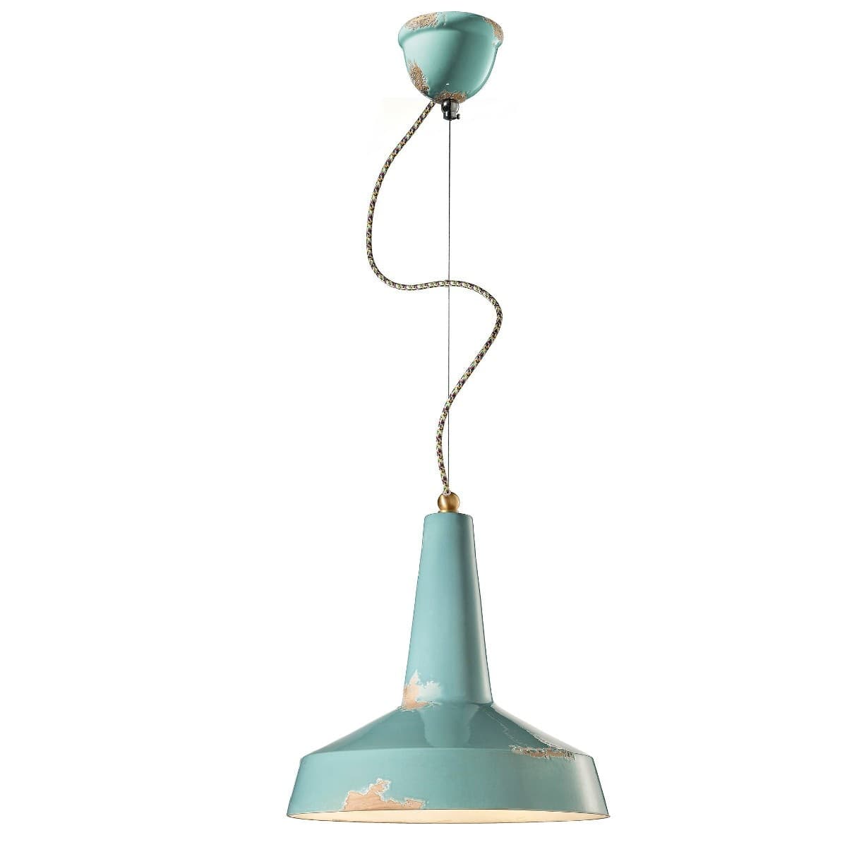 Lampadario-rustico-Ferroluce-Retrò-VINTAGE-C1417-E27-LED-ceramica-sospensione