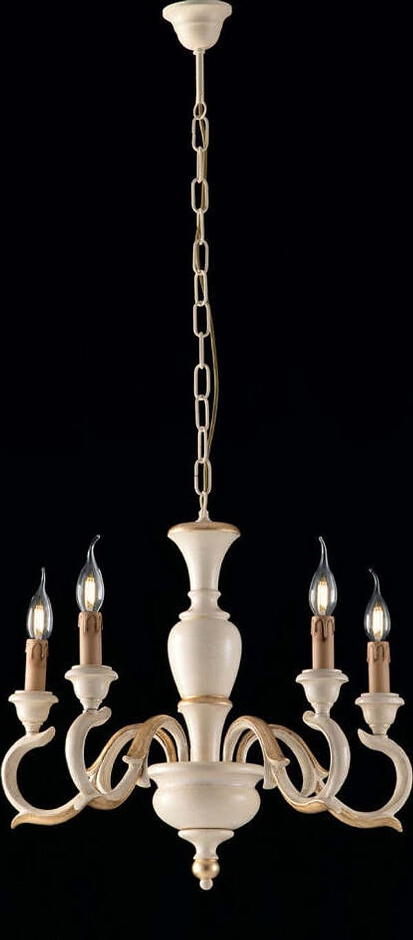 Lampadario-Shabby-Chic-Fiorenza-Avorio-Oro-5-Luci-E14