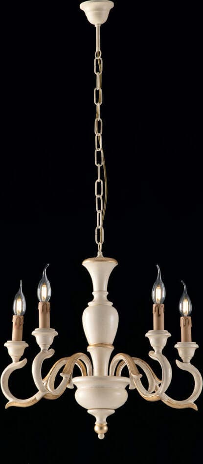 Lampadario-Shabby-Chic-Fiorenza-Avorio-Oro-5-Luci-E14