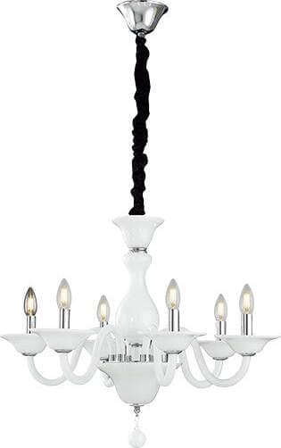 Lampadario Soffio Bianco 6Xe14 66X50Cm Illuminazione/Illuminazione per interni/Lampadari lampade a sospensione e plafoniere/Lampadari Led Mall Home - Napoli, Commerciovirtuoso.it