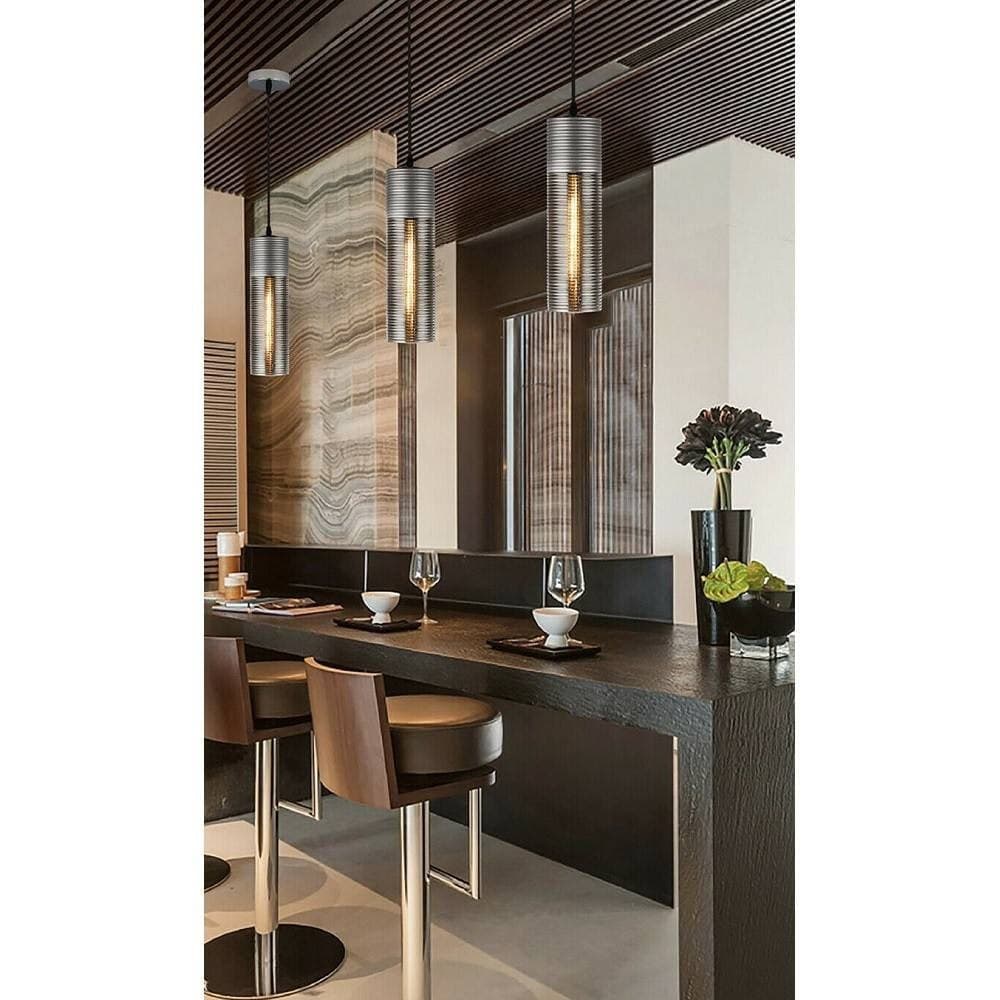 Lampadario Soffitto Cilindrico In Vetro Lampada A Sospensione Attacco E27 A36-03 Casa, arredamento e bricolage > Illuminazione da interno > Lampadari Trade Shop italia - Napoli, Commerciovirtuoso.it