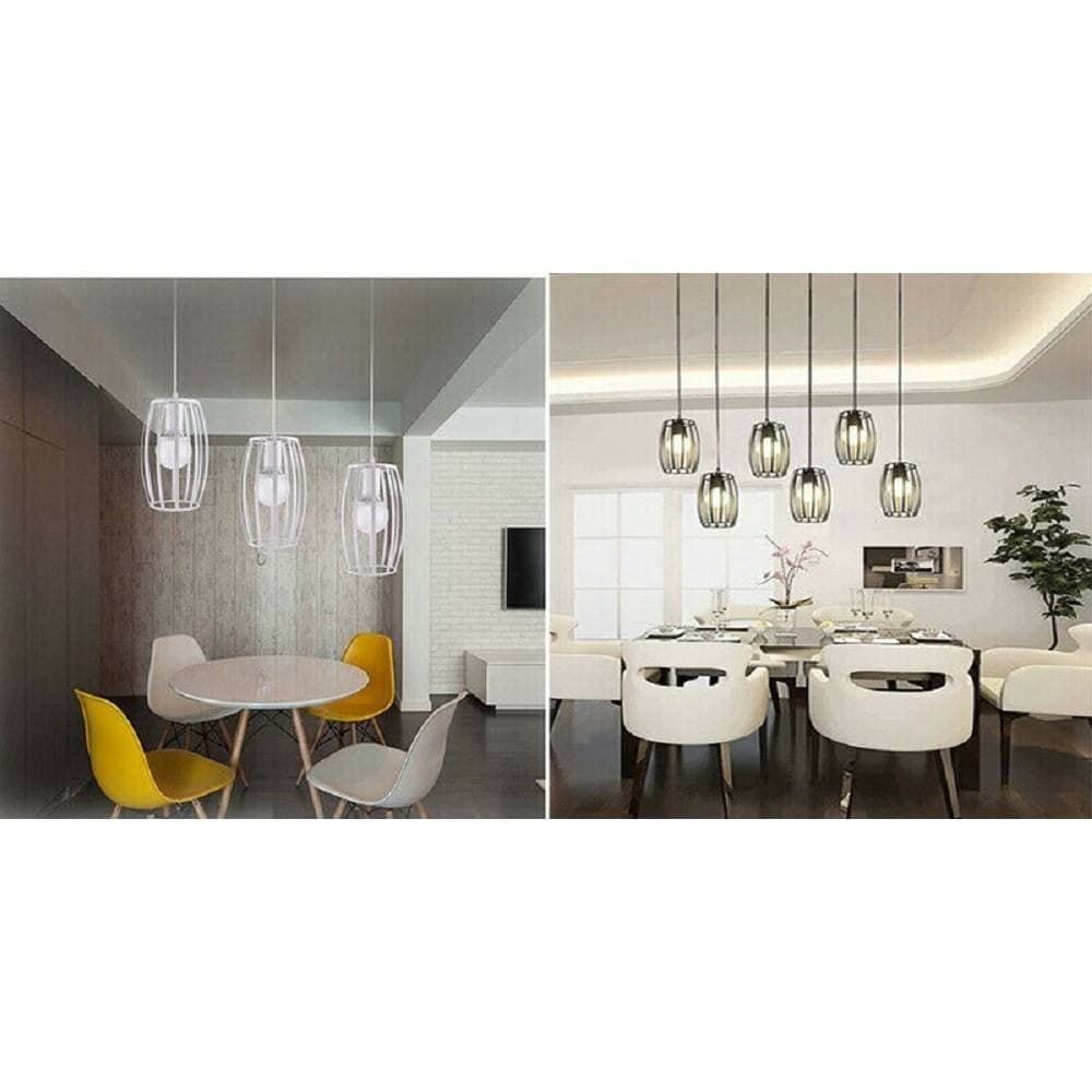Lampadario Soffitto E27 Di Forma Ovale Nero Bianco Portalampada Sospensione A34 Casa, arredamento e bricolage > Illuminazione da interno > Lampadari Trade Shop italia - Napoli, Commerciovirtuoso.it