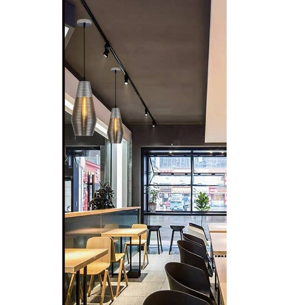 Lampadario Soffitto Forma Ovale In Vetro Lampada Sospensione Attacco E27 A36-01 Illuminazione/Illuminazione per interni/Lampadari lampade a sospensione e plafoniere/Lampadari Trade Shop italia - Napoli, Commerciovirtuoso.it