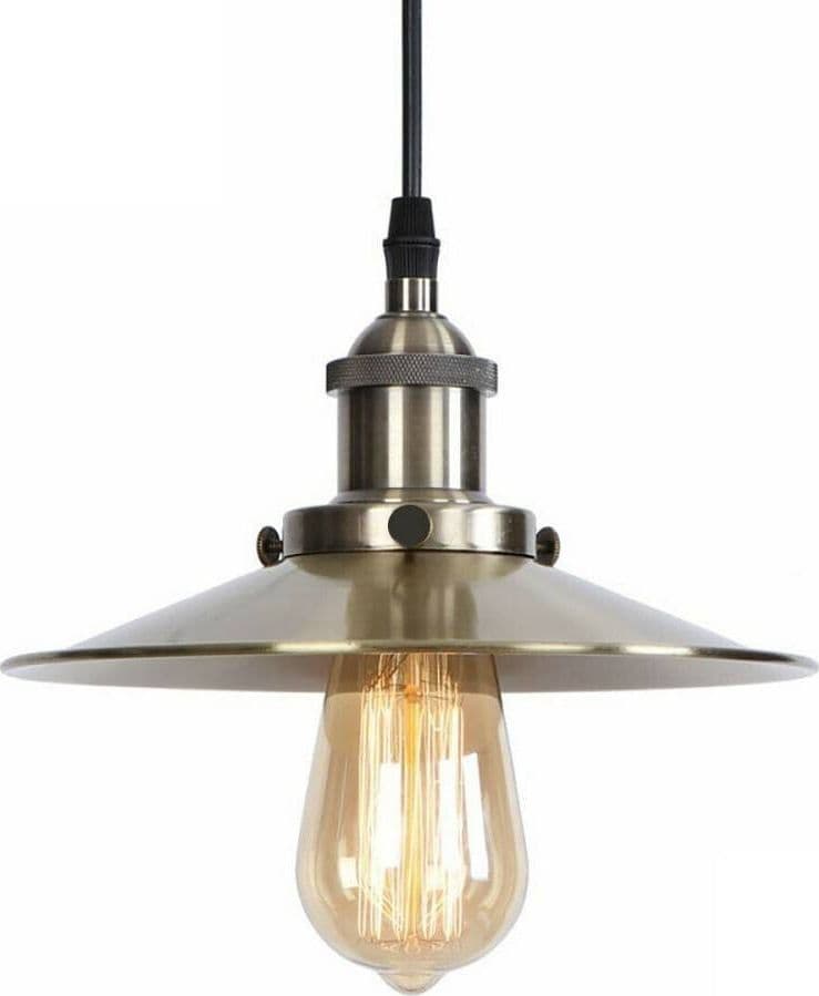 Lampadario Soffitto Portalampada Pendente Vintage Retro' Cavo Telato E27 Cromato Casa, arredamento e bricolage > Illuminazione da interno > Lampadari Trade Shop italia - Napoli, Commerciovirtuoso.it