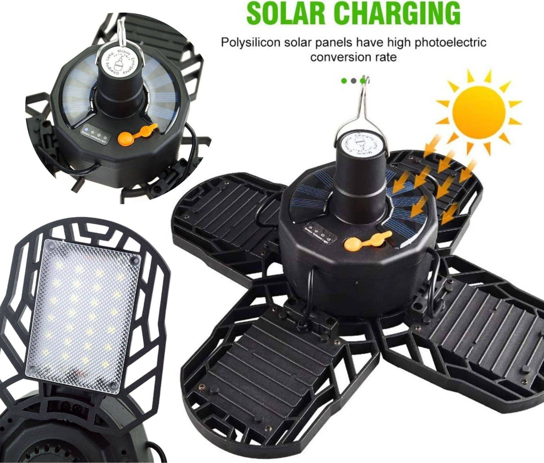 LAMPADARIO SOLARE 104 LED PIEGHEVOLE RICARICABILE USB LAMPADA EMERGENZA TELECOMANDO 800lm Illuminazione/Illuminazione per esterni/Proiettori Zencoccostore - Formia, Commerciovirtuoso.it