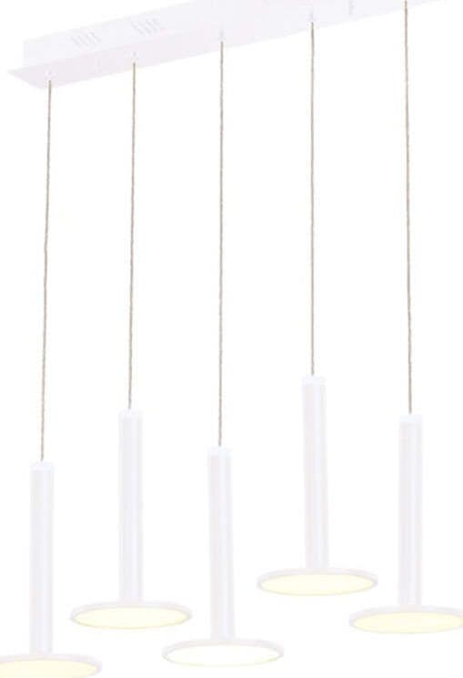 Lampadario-Sospensione-Mod-Tua-Metallo-Lgp-Bianco-5-Led-45W-Doppia-Emissione