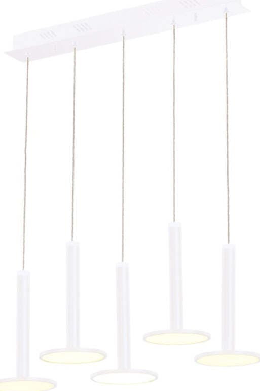 Lampadario-Sospensione-Mod-Tua-Metallo-Lgp-Bianco-5-Led-45W-Doppia-Emissione