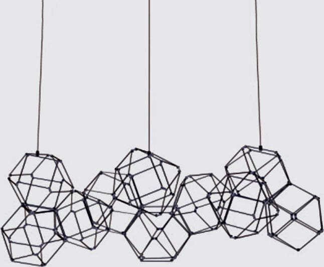 Lampadario-Sospensione-Moderno-Lucciola-Metallo-Cromato-Nero-Led-48W-10-Esagoni