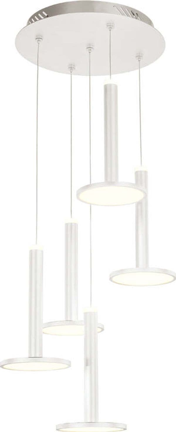Lampadario-Sospensione-Moderno-Tua-Metallo-Lgp-Bianco-5-Led-45W-Doppia-Emissione