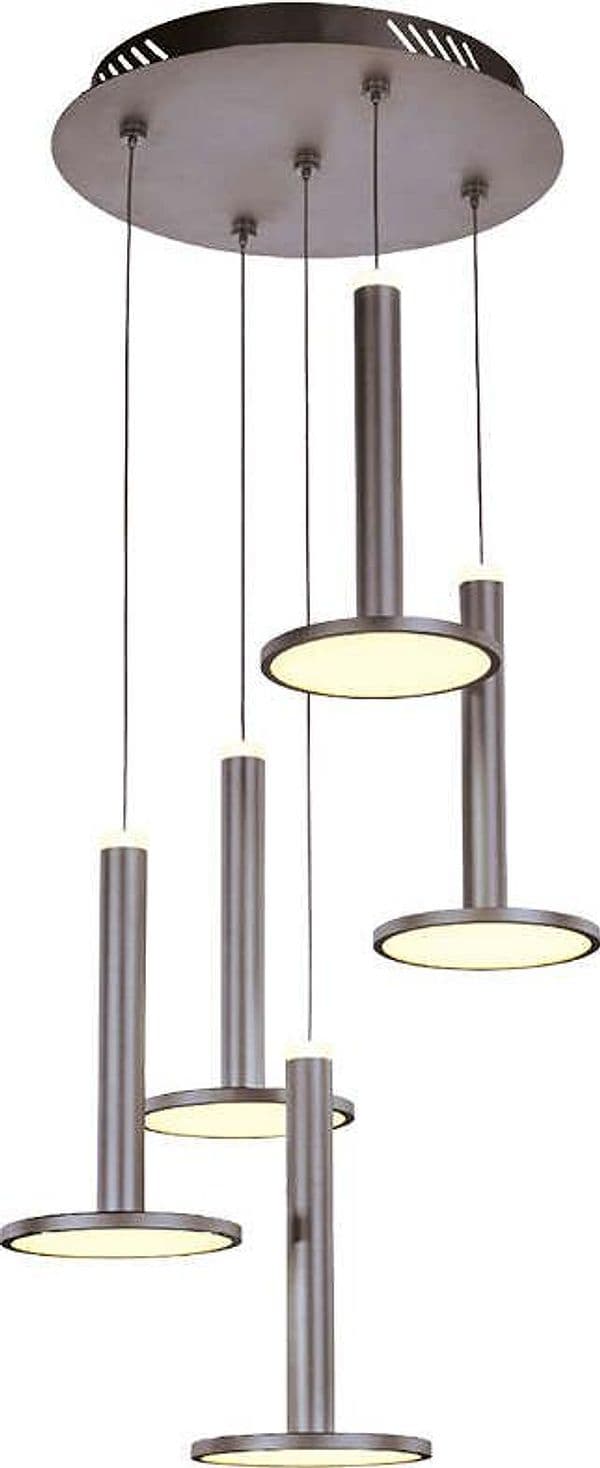 Lampadario-Sospensione-Moderno-Tua-Metallo-Lgp-Nichel-5-Led-45W-Doppia-Emissione