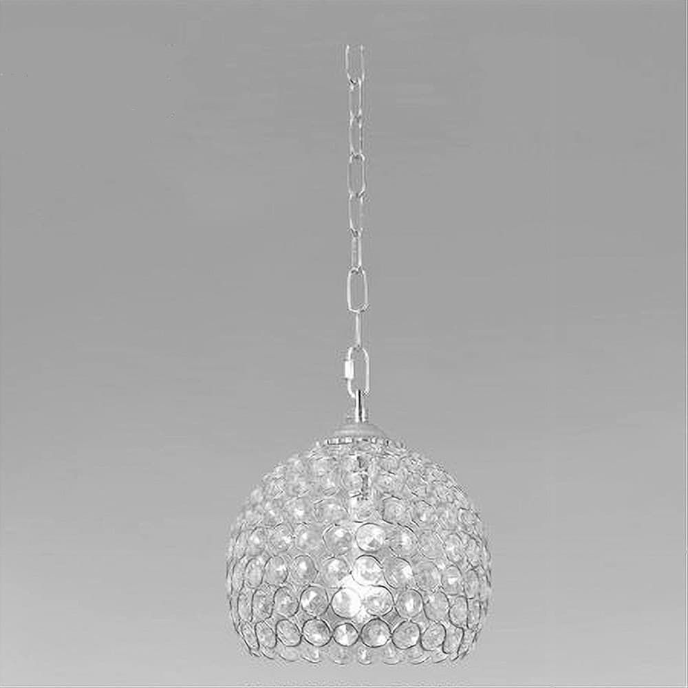 LAMPADARIO SOSPESO TONDO CUPOLA LAMPADA MEZZA SFERA CRISTALLI LUCE E27 ARGENTO 32378 in Lampade a sospensione Trade Shop italia - Napoli, commercioVirtuoso.it