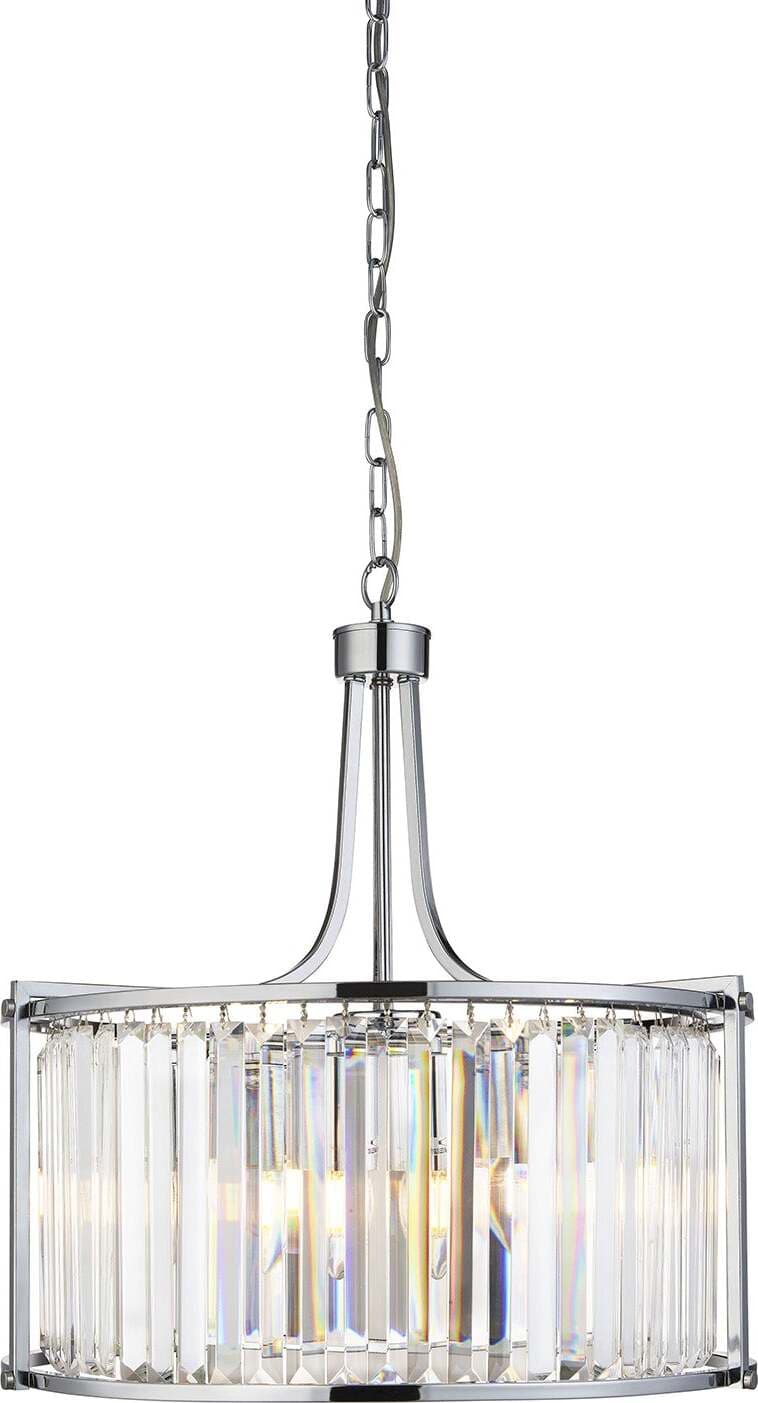 Lampadario-Tondo-Contemporaneo-Victoria-Acciaio-Cromo-Vetro-5-Luci-E27